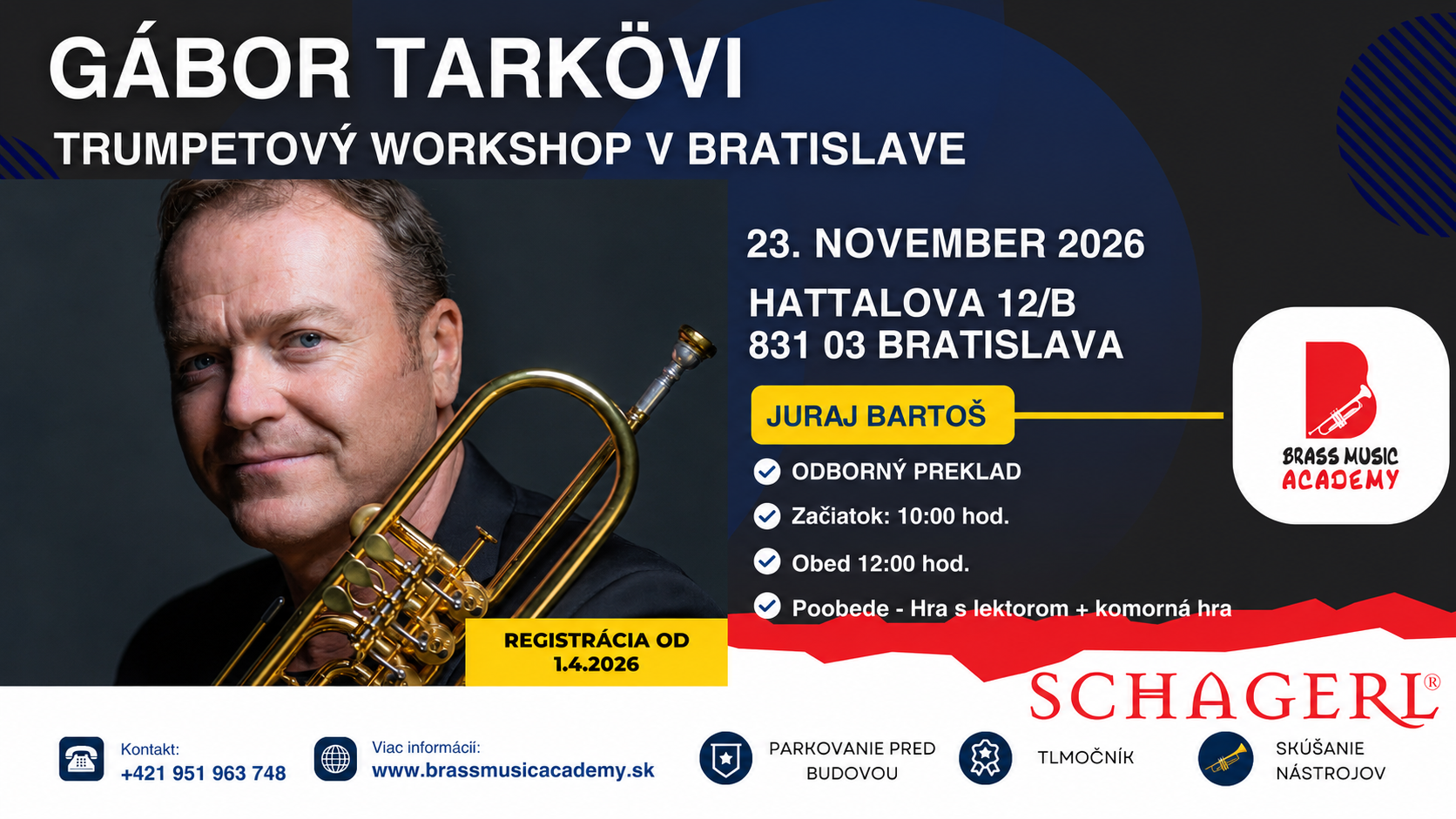Gábor Tarkövi – Trúbkový workshop